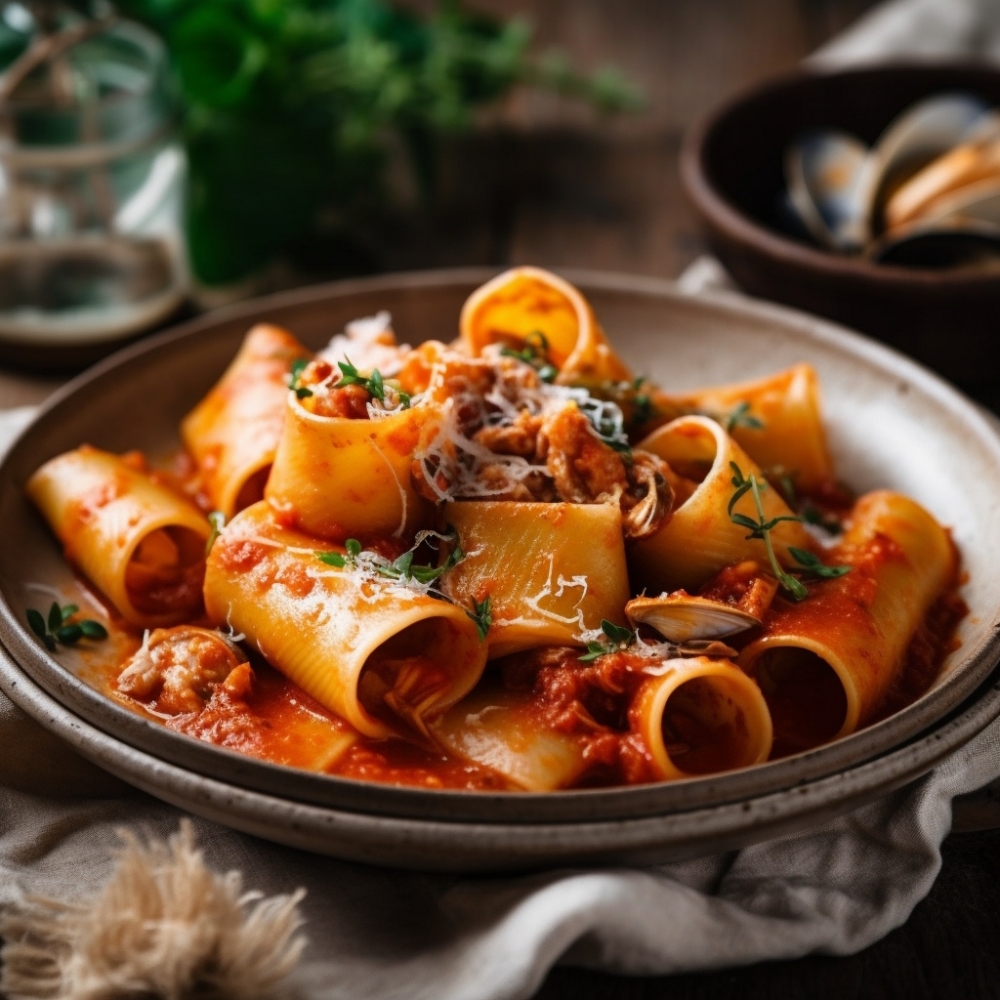 Paccheri con ragù di salsiccia e frutta secca - Cookidoo® – the official  Thermomix® recipe platform